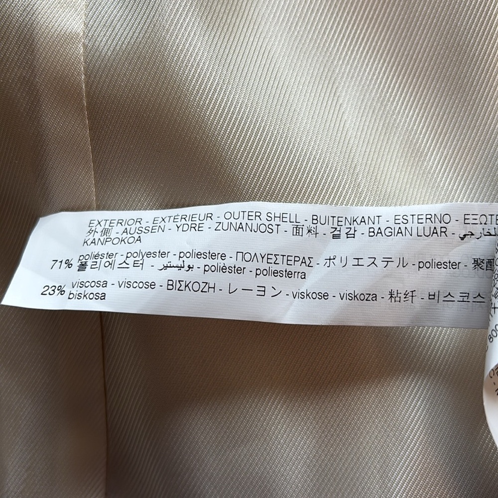 Zara cream colored fitted suit jacket NWT - Picture 4 of 5
